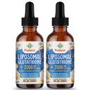 2000MG Liposomal Glutathione液体,98%吸收,活性形式L-Glutathione补充,Vegan 友好型强抗氧化剂复合体,免疫系统,老化防御,Detox,4 FL.OZ
