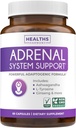 肾上腺系统支持 & Cortisol 管理器(2个月供应) 强大的 Ashwagandha & L-Tyrosine Fatigue 补充 - 保持平衡的 Cortisol 水平, 健康, 和应激救济 - 非 GMO - 60 Capsules
