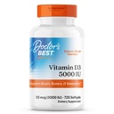 医生最佳维生素D3,Capsule 5000 Iu 健康骨骼,牙齿,心脏和免疫支持,Non-GMO,Gluten-Free,Soy Free,720 Count (Pack of 1)