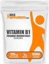 Bulk 补编.com 锡亚胺单硝酸盐粉 - 维生素B1粉,锡亚胺B1补充剂 - B1维生素,无葡萄糖,每服125毫克,1公斤(2.2磅)(包1)