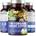N1N Premium 7 in 1 Immune Assupport Support [100% USDA Object] Daily Immune Boost with Vitamin C, Merderberry, Moringa Leaf, Oregano and Garlic for 豁免和炎症反应, 90片