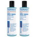 Dermasolve Mediced Psorias body Wash - 2-Pack(每包8.0 oz) - 提供抗Psoriasis、Eczema & Seborrheic 皮肤炎的治疗的证明,推荐干、痒、红、弗拉基、斯卡利皮肤的医生