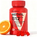 Vegen Vitamin D3 & B12 Gummys, Methy B12 成人与儿童补充品,在自然能源,Immune,代谢与聚焦,Orange,90 Gummys加固维生素D3