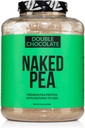 NAKED Pea -- -- 来自美国和加拿大农场的双巧克力蛋白、有机可可、有机椰糖 -- -- 没有转基因生物、没有大豆、以及Gluten Free、援助增长和恢复 -- -- 53种服务