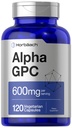 Horbäach Alpha GPC 600mg → 120 Capsules → Vegetarian, Non-GMO & Gluten Free Choline 补充 → 支持健康记忆,聚焦和清晰