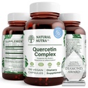 天然的Nutra Quercetin 复合物,配有Bromelain和维生素C Citrus Bioflavonoid 补充品,支持身体季节变化和身体红色,促进肝脏健康,100 Vegan 和 蔬菜卡普尔