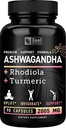 Ashwagandha 综合体 - 有机Ashwagandha 根粉 + Rhodiola Rosea + Turmeric - Premium 支持公式 - Ashwagandha Capsules 补充