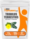 Bulk Assupports.com Tribulus Terrestris 提取粉末-Tribulus Terrestris 补充剂,草药补充剂-Gluten Free,每架服务1.5g,100g(3.5 oz)(一包)