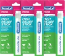 Benadryl Extra strong 抗痒救济棒 Bug Bite Itch Relief, 二酚胺 HCl 主题性镇痛剂 & 锌乙酸盐皮肤保护剂, 对露营基本要求大, 0.47 fl oz (Pack of 3)