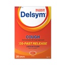 Delsym 最大强力咳嗽抑制剂,快速释放卡普列斯,持续8小时或晚上,20个计数