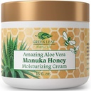 Manuka Honey Eczema Cream 摩擦Lotion Fragance Free for Psoriasis Relief - 痒痒,干皮肤拉什膏剂 - 皮肤苏打摩擦剂 - 身体和面部奶油 - 儿童与成年人 16oz