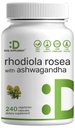 DEAL Supplement Rhodiola Rosea with Ashwagandha, 240 Veggie Capsules – 最大强度 10:1 根提取 – 放松、能源、和脑健康适应性补充* – 非GMO
