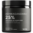 Ashwagandha - 超高潜力40:1 用25%Withanolides提取 - 印度的野生收获 - 高度集中和第三方实验室测试 - 60个卡普尔