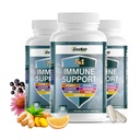 配有维生素C、D3、锌50mg、Quercetin、Echinacea Purpurea、Sambucus 长老会和姜汁完全免疫防御的GreeNatr免疫辅助剂-60 Capsules(3瓶)