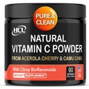 Acerola Cherry & Camu Camu Powder的天然维生素C - 与Citrus Bioflavoids的高吸收量 - Imune System & Collagen Booster - 抗衰老皮肤维生素在美国制造 90种服务