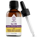 Teliaoils Natural Ear drops 必需油与蒜和Mullein - 草耳 油补救以方便摘除耳髓,不适和铃声救济 - 天然酥,深层清洁属性 - 1 oz.