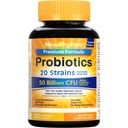 新韵律 Probiotics 50亿 CMU 20 Strains, 120 Veggie Capsules, 定向释放技术, 胃酸阻塞, 不需要冷藏, 包1, 非GMO, Gluten Free