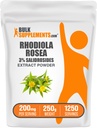 Bulk Assupports.com Rhodiola 抽取粉末 - 3% Salidrosides, Rhodiola Rosea 抽取 - 草药补充剂, Gluten Free, 200mg / service, 250g (8.8 oz) (Pack of 1)