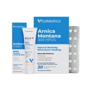 维塔梅迪卡 阿尔尼卡 填充器 Kit Bundle 阿尔尼卡 蒙大拿 30X Blister Pack + Arnica + Vitamin K 托皮 Cream + Vitamin K 托皮 Cream → 柔和, 冷静, 摩伊斯特里兹, 和复原 布鲁斯皮 → 恢复