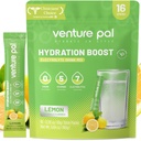 Venture Pal Free Electrolyte Power Packets - 液态日报IV 快速水分和党回收的饮料混合 → 5 Vitamins & 7 Electrolytes → Keto Friendly → Kent-GMO → 认证 Vegan → 16棒