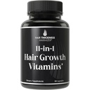 11-in-1 Vegan hair growth Vitamin for Thinning & Brittle Hair – 高级维生素复合体,配有5,000mcg Biotin,南瓜种子,锌. Supports Thicker, Healther-Looking Scalp for Men
