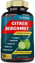 Citrus Bergamot Capsules 含有维生素C、柏柏林、奎西丁、布罗梅兰、埃奇纳西亚、黑辣椒 -- 3个月供应,90卡普