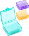 Sukuos小药丸盒3 pcs,可爱旅行药丸案例 Daily Pill Organizationer Portable for Pocket Purse for Vitamin Fish Oil Supplors, Easy to clean