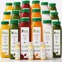 3日清汁 由Raw Foundain, All Natural Raw Dutox Cleanse, Juicing for Body Rest, 冷压汁快, 跳动更健康饮食的好方法, 18瓶12oz, 3瓶姜汁