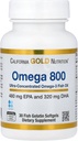 加利福尼亚金营养 Omega 800 超浓缩Omega-3 鱼油,kd-pur® Triglyceride Form, 30 鱼 Gelatin软胶(每软胶1,000毫克)