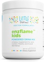 小DaVinci Enzflame Kids - Powder Drinking Mix 补充支持肌肉和联合舒适、流动和免疫健康* - 有钙、钠、酶、DMG和更多 - 橙色火焰 - 30种服务