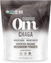 OM MUSHROOM SUPERFOOD Chaga 有机蘑菇粉,7.05 Ounce Pouch, 100 services,美国种植,圣性抗氧化剂和免疫支持,超级食品蘑菇补充品