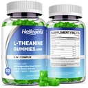L-Theanine Gummys,我与Ashwagandha,GABA,5HTP,L-Theanine Chewable Supplement for Relax, Zzz & Focus Support, Vegan, Lemon Flavor, 120 Counts (中文(简体) ).
