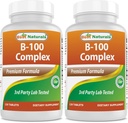 最佳自然 B 100 复杂 120 片 (B 复杂 维生素)(120 计数 (Pack of 2))