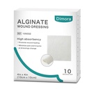 Dimora Calcium Alginate 伤痕穿戴, 4'x 4' 补丁, 10 个人的硬皮, 柔软和高吸力穿戴高泽, 非硬皮