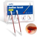 Svaha Povidone Iodine Swabsticks - 250根棒子单独包装,抓好后释放碘溶液,不干燥,适合伤病护理,急救箱,旅行和室外使用