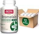 Jarrow Formules Bromelain 片,蛋白质文摘的500毫克膳食补充剂,60片,60天供应,(12包)