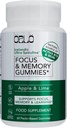 Orlo Focus & Memory Gummys – 配有狮子马恩,L-Theanine,磷酸盐,螺旋素,维生素B6和B12 甲基科巴拉明(60 Gummys)的成人诺热带补充剂.