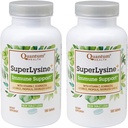 量子健康超线氨酸+高级公式Immune支持补充Lisine 1500 mg,维生素C Echinacea Licorice Bee Propolis & Odorless Garlic - 180 片(包2)