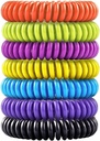 14 Pack Mosquito Bracelets for Kids addor - Nature Citronella, Lemongrass和Eucalyptus,最多350小时的保护时间
