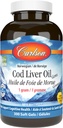 Carlson Labs Cod Liver Oil,低维生素A,230mg Omega-3,300 计数