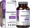 Bluebonnet 营养 美丽 Ally Resveratrol 250mg, 最佳皮肤, 抗氧化剂, 美丽营养剂, Vegan, 蔬菜, 非转基因生物, Gluten Free, Soy Free, 60 蔬菜卡普尔, 60 服务品