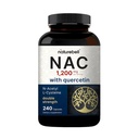NatureBell NAC Supplement 1200 mg Per Service 240 Capsules, N-Acetyl Cysteine with Quercetin QQ 双强力 - 支持伊敏,肝,肺健康