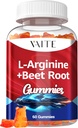 L Arginine 补充 Beet Root Gummys - 双强,能量助力,流通支持和Stamina, 有机烹饪 Beets for Men and Women, Vegen Gummy, 非GMO, 无糖