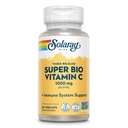 SOLARAY 超级生物缓冲维生素C 1000mg,双链,有生物氟化物的定时释放维生素C,免疫辅助补充-高吸附,Vegan,60天保障,30服务,60VegCaps