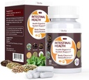 Gut Health Cleanse Detox Capsules - 腹肠清洁剂与蠕虫木,黑胡桃,大蒜块,Clove 支持 Colon Cleanser & Digestion System for Women & Men, 30 Caps (英语).
