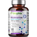 B-3 Nicotinamide 1000毫克 60毫克 超强时间释放 - Nicotinic Amide Niacin 天然无氟维生素配方 - 支持皮肤细胞健康