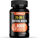 科尔蒂索尔健康补编,25-in-1的男女科尔蒂索尔减排器,与Ashwagandha、Rhodiola Rosea、L-Theanine的科尔蒂索尔补充器,用于Mood、Focus、睡眠支助、2个卡普尔