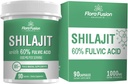SHILAJIT Capsules 1000mg – 喜马拉雅省 Shilajit 含富尔维奇酸- Shilajit 补充 草本节选 - Shilajit 补充 Capsules - Shilajit 供男性和女性使用 90 Capsules
