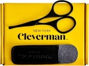 Cleverman Premium Facial Hair Scessors – 职业鼻毛剪刀,曲轴安全刀和圆形小提琴用于眉毛,胡子,胡子,耳毛三棱纹. 男子无污钢纺纱工具