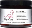 HayaCats L-Lysine Powder for Cats – Immune & Respirary Supports – 与鸡肝(鸡肝)合编的蔬菜配料 – 美国制造 – 60 services
